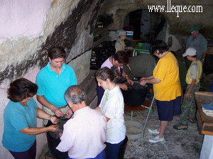 Aspecto de la actividad de la cueva
